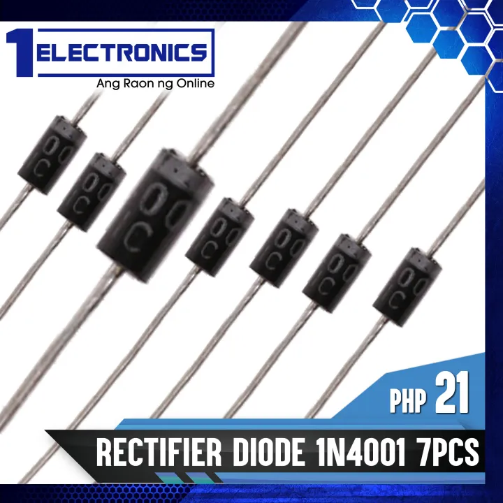 1Electronics 7pcs RECTIFIER DIODE 1N4001 | Lazada PH