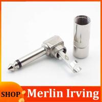 Merlin Irving Shop 1/4 Inch 6.35mm 6.5mm male to female L-shape Jack Right Angle Male Mono Plug Connector 90 degree For Guitar Audio adapter