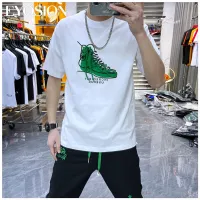 Men Tshirt Designer Shoe T Shirts Korean Pure Cotton Tee Trend