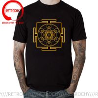 Retro Gold Limited Edtion Sacred Geometry Magic Mandala Metatrons Cube Flower Of Life T Shirt Man Mens T-Shirt Tops Tees TShirt XS-4XL-5XL-6XL