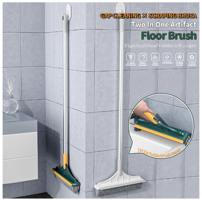 Corner Gap Floor Brush With Long Handle Kitchen Bathroom Floor