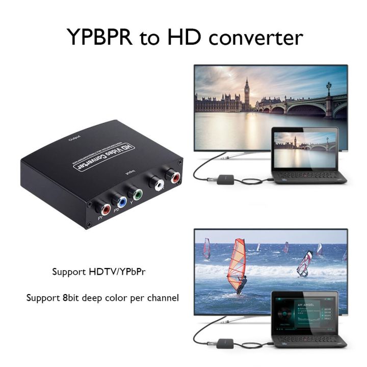 1080p-ypbpr-r-l-to-hdmi-compatible-converter-อะแดปเตอร์ภาพและเสียงอะแดปเตอร์วิดีโอ-rgb-ส่วนประกอบตัวแปลงเสียงสำหรับ-hdtv-dvd