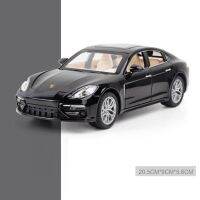 1/24 Panamera ของเล่นโมเดลรถจำลองโลหะอัลลอยด์โมเดลรถที่มีฟังก์ชั่นดึงกลับของเล่นที่มีแสงและเสียง