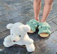 BAANSTRAW สำหรับบ้าน รองเท้าแตะเด็กน่ารัก Woven Kids Shoes For Home Cute Childrens Slippers