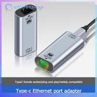 USB Type C ตัวเมียเป็นแลนอีเทอร์เน็ตสำหรับ RJ45อะแดปเตอร์สมาร์ทโฟนกระเป๋าใส่เครื่องอ่านอีบุ๊ค