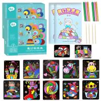 Paint by Sticker Kids DIY Crafts Sticker Paint Books Animal Designs Gift Safety Children Painting Supplies for Hand Dexterity Training Color Recognition top sale