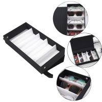 【cw】hot 5 Grids Glasses Storage Multifunctional Tray Eyewear Display for Store Watches Jewelry Earring Necklaces