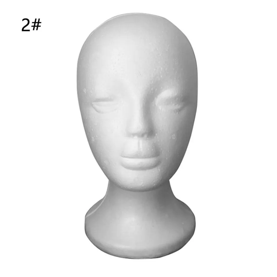 NQSW Glasses Display Stand Hairpieces Stand Holder Female Head Model Dummy  Foam Mannequin Styrofoam Mannequin Head Foam Wig Head Head Model