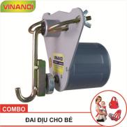 COMBO Máy đưa võng em bé A100 sức đưa 100kg và Đai địu cho bé