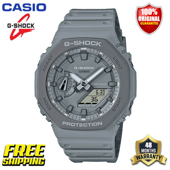 g-shock-ga2110-ของแท้ผู้ชายกีฬานาฬิกาเซ็นเซอร์คู่เคลื่อนไหวกลางแจ้งกันกระแทกกันน้ำโคลนอัตโนมัติยกไฟรับประกันสี่ปี-ga-2110et-8a