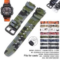 xiaozh Soft Rubber Watch Strap for Casio SGW-300H W-735H AE-1200 AQ-S810W W215 MRW-200H AEQ110W Watch Band 18mm Silicone Wrist Bracelet