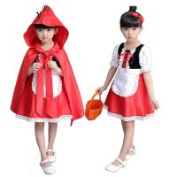 ❈ 2022 Little Red Riding Hood Cosplay costume for kids dress Halloween Carnival Fantasia Party girls Fancy Dress children party