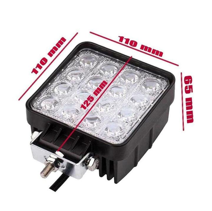 x4-เเพ็ค-4-ชิ้น-สุดคุ้ม-led-floodlight-12-24v-โคมไฟสปอร์ตไลท์สำหรับไฟเรือ-ไดหมึก-ตกหมึก-ใช้งานกับเเบตเตอรี่ได้-ขนาด-4-นิ้ว-48-watt-เเสงสีเขีย