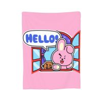 2023 in stock   BTS  COOKY Micro Fleece Blanket Flannel Ultra-Soft Warmth Throw Blanket for Sofa Bed in Home，Contact the seller to customize the pattern for free