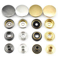 25Set/Pack 10/12.5/15/17/20mm Hand Pressure Metal Snap Button Willow Nail Buckle Clothes Pants Leather Sewing Snap