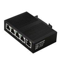 5 Port 100Mbps Network Industrial Grade Switch Unmanaged Rail Type Industrial Network Splitter EU Plug