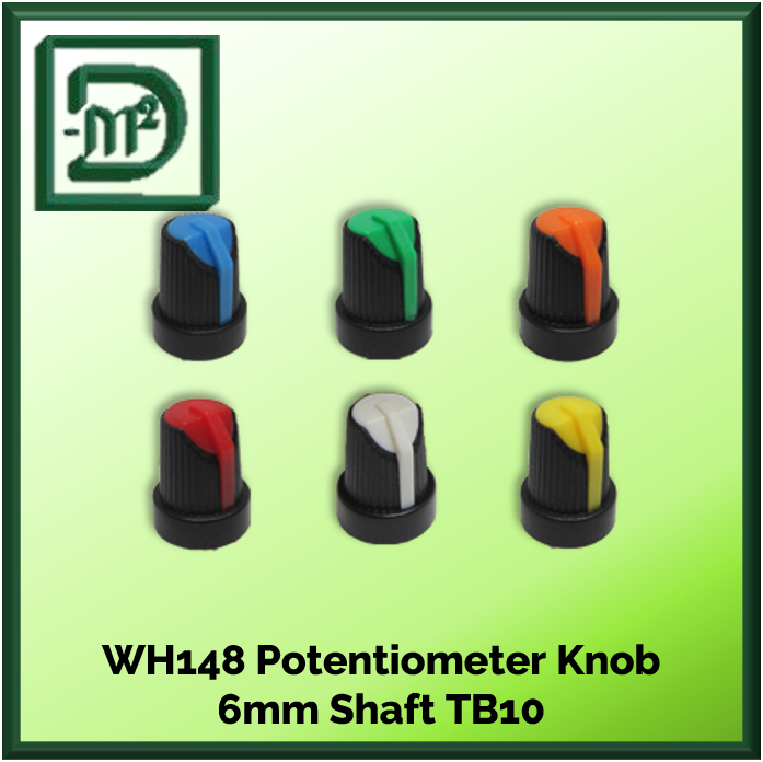 WH148 Potentiometer Knob for 6mm Shaft TB10 Blue, Red (10pcs) Lazada PH