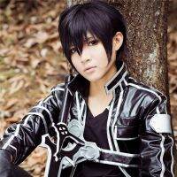 ชุด Kirigaya Kazuto ศิลปะดาบ SAO Kirito วิกคอสเพลย์สีดำสั้นผู้ชายผู้หญิงวิกปาร์ตี้ทนความร้อนได้ + หมวกวิกแบบอิสระร้าน Zuoci