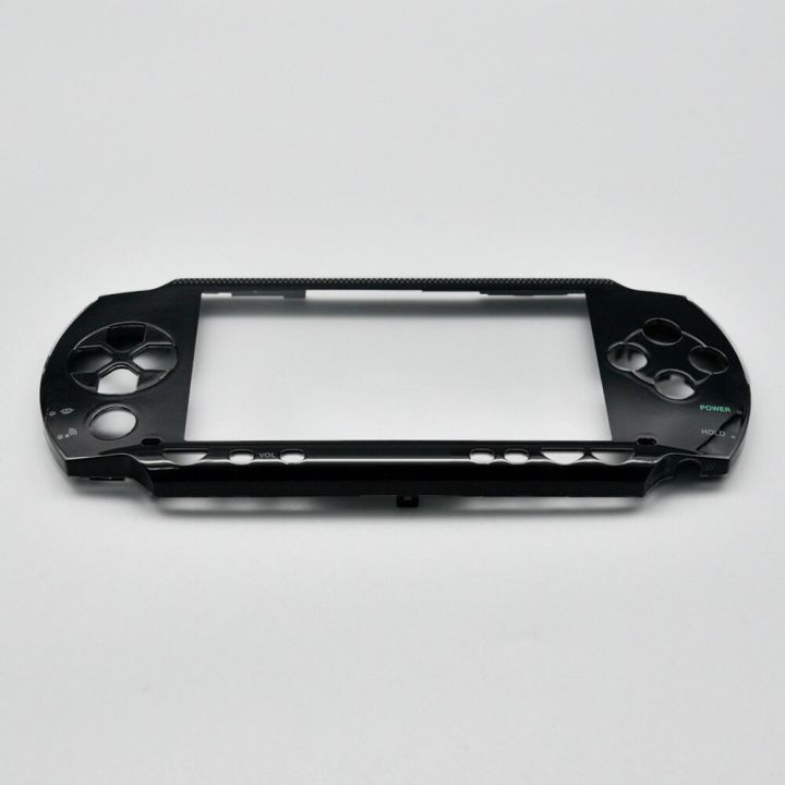 ฝาครอบแผ่นปิดด้านหน้าสำหรับ-psp-1000อะไหล่ซ่อมพร้อมฝาหลังอุปกรณ์เสริมอุปกรณ์เสริมเครื่องเล่นเกมส์เต็มตัวสีดำ