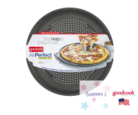 04497 GoodCook AirPerfect 15.75 In. Carbon Steel Nonstick Large Pizza Pan ถาดอบพิซซ่าใหญ่ กู๊ดคุก รุ่นแอร์เพอร์เฟค สินค้ามาใหม่! S.Happy