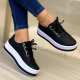 Womens Sports Shoes Outdoor Casual Shoes Fashion Platform Soft-soled Skateboard Shoes Autumn New Thick-soled Womens Shoes