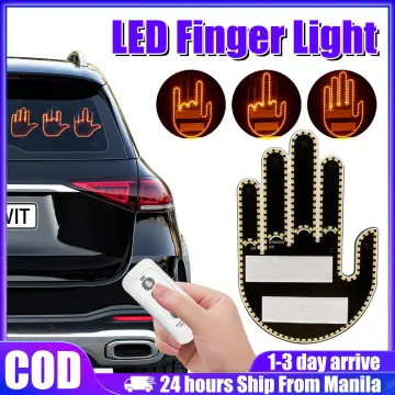 Middle Finger Gesture Light for Car LED Hand Gesture Sign Light