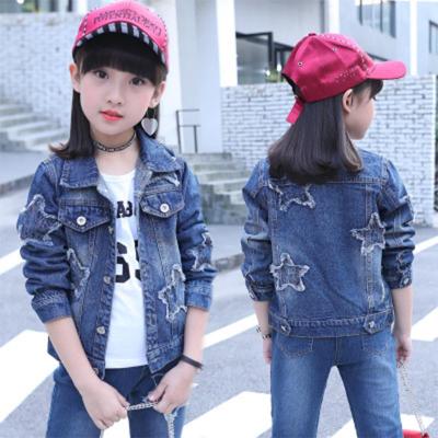 Big Girls Denim Jacket Cardigan Coat kids Jean Outwear Butterfly Embroidery Sequins Children Clothing Spring Clothes