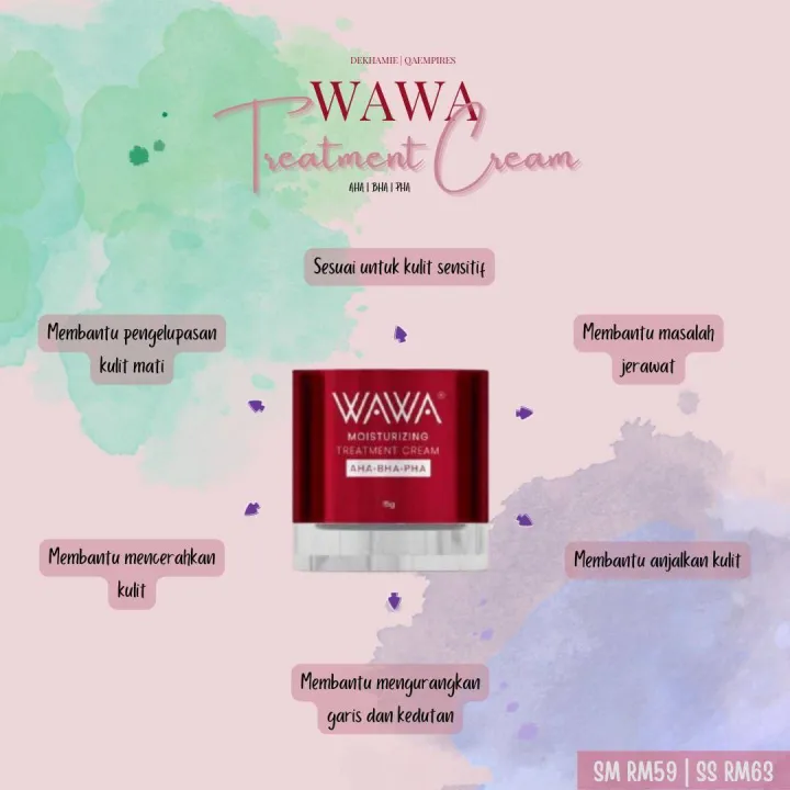 WAWA COSMETIC MOISTURIZING WAWA TREATMENT CREAM WAWA BRIGHT AND