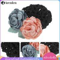 Arenlen【Hot Sale】 ผ้าผมปกผมดอกไม้ผมตาข่ายผู้หญิงผม snood net women อุปกรณ์เสริมผม