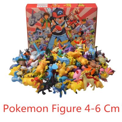ZZOOI 20-100Pcs 4-6 Cm Anime Pokemon Big Figure Toy Pikachu Action Figure Model Ornamental Decoration Collect Toys For Childrens Gift