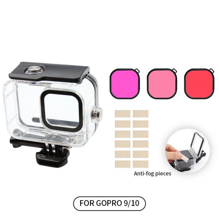 เคสสำหรับชุดอุปกรณ์จอภาพยนตร์สำหรับกระเป๋ากล้องกันน้ำ-gopro-hero-11-10-9-8-7-6-5สีดำ-gopro9-gopro10-gopro7