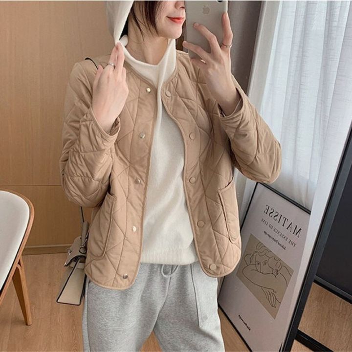 winter-jacket-womens-cotton-padded-clothes-loose-2021new-coat-female-diamond-collarless-outwear-lightweight-short-overcoat-top
