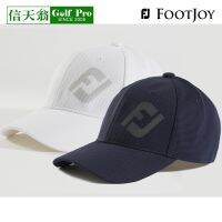 ◐ FootJoy Golf Ladies Ball Cap แฟชั่นกีฬาหมวกบังแดดกลางแจ้งระบายอากาศได้สบายปรับขนาดได้สีขาว