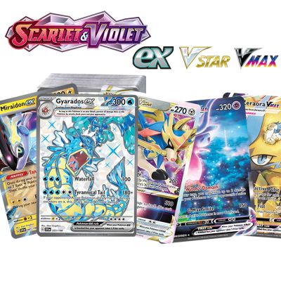 【LZ】 Holographic Pokemon Cards Scarlet Violet New ex Vstar Vmax GX in English Letter with Rainbow Arceus Shiny Charizard Kids Gift