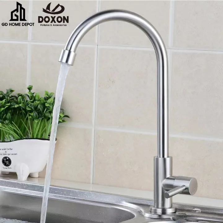 Doxon Stainless Kitchen Faucet 360° Rotat SUS304 Stainless Steel Cold