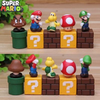 5pcs/set Super Marios Action Figure Luigi Yoshi Model Doll Cake Decoration Car Ornaments Anime Peripherals Children Toys Gifts