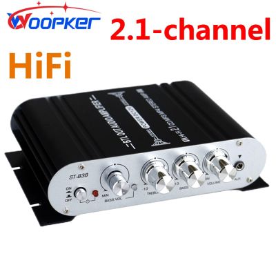 Lepy 838 HiFi 2.1 Channel Audio Amplifier Stereo Bass Sound Amplifier RMS 20Wx2 40W Class D Mini Media Player MP3 Black