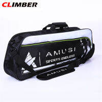 CLIMBER กระเป๋าไม้แบดมินตันแบบพกพา,กระเป๋าสะพายไหล่เส้นเดียวกันน้ำได้ไม้แบดมินตัน3-4ไม้ผ้าใบกระเป๋าปิดซิปเรียบ