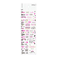 MIDORI Sticker 2270 Letter Pink l สติ๊กเกอร์ลายข้อความ สีชมพู แบรนด์ MIDORI จากประเทศญี่ปุ่น (D82270006)