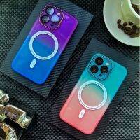 【Gradient color/Lens film/Soft case/Purple】เคส compatible for iPhone 11 12 13 14 pro max case