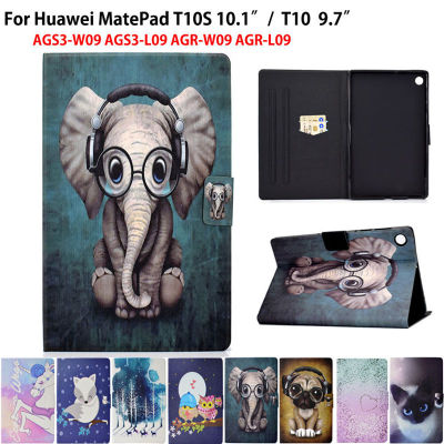 เคสสำหรับหัวเหว่ย Matepad T10 9.7นิ้ว AGR-L09/AGR-W09กรอบแท็บเล็ตสำหรับ Huawei MatePad T10 T10s 10.1นิ้วสัตว์การ์ตูนกรณี