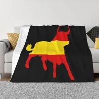 Ready Stock Spanish Bull Womens Mug Espana Spain Flag Sofa Bed Bedspreads Plush Winter Throw Blanket