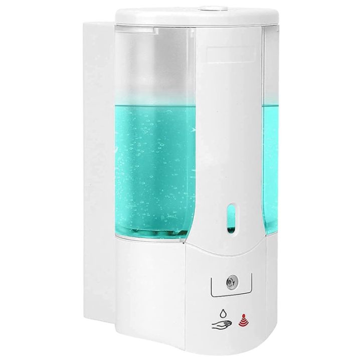 automatic-soap-dispenser-wall-mounted-sensor-refillable-hand-gel-soap-dispenser-touchless-3-drop-volume-adjustment-450ml