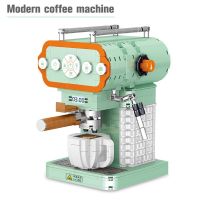 Creative Coffee Machine Retro Modern Machine Assembly Model Building Blocks Toys For Children Gifts Bricks