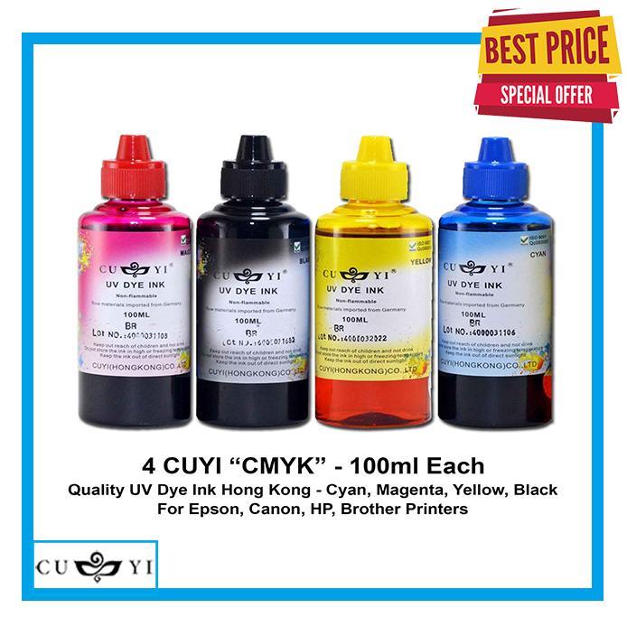 Cuyi Uv Dye Ink 100 Ml Black Color For Inkjet Printers Lazada Ph 5111