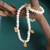 Vintage Style Simple Natural Freshwater Pearl Chain Necklaces For Women Wedding Love Gift Necklace Fashion Glamour Jewelry