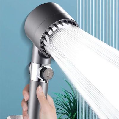 Shower Head Water Saving Black 3 Mode Adjustable High Pressure Shower One-key Stop Water Massage Eco Shower Bathroom Accessories  by Hs2023