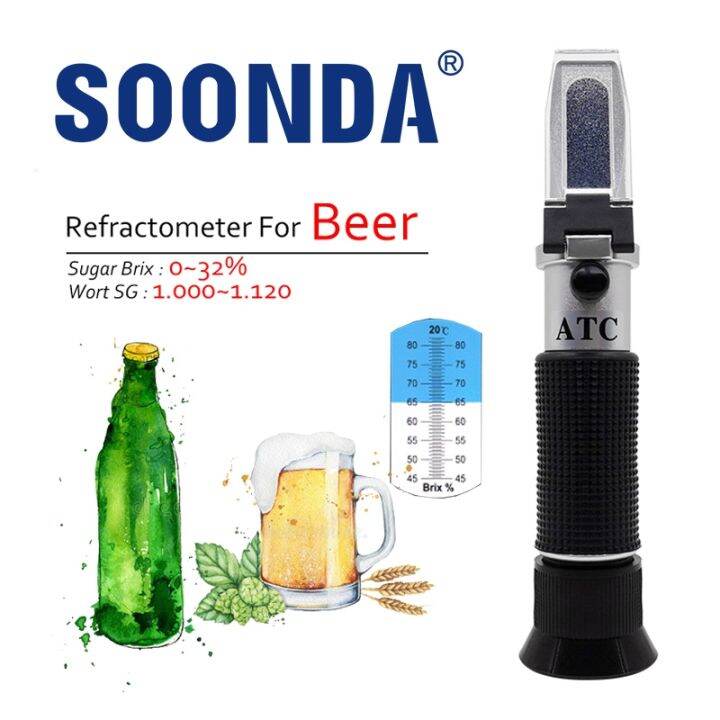 2in1 Beer Brix Refractometer For Beer Wine Spirits Alcohol Wort