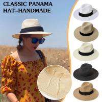 [hot]Summer Hat Adjustable Classic Panama Hat Handmade In Ecuador Sun Hats For Women Man Beach Straw Hat For Men UV Protection C L7W9