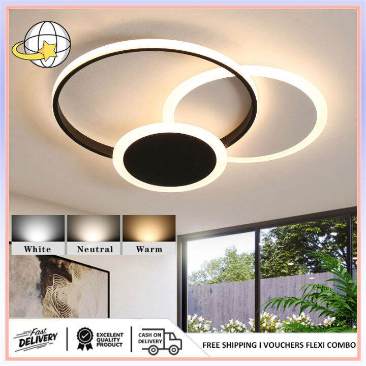 LED Ceiling Light Nordic Light Luxury Minimalist Cast Iron Acrylic